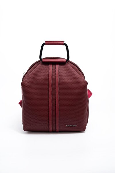 Silver Polo بوردو - حقيبة ظهر نسائية بوردو SP771