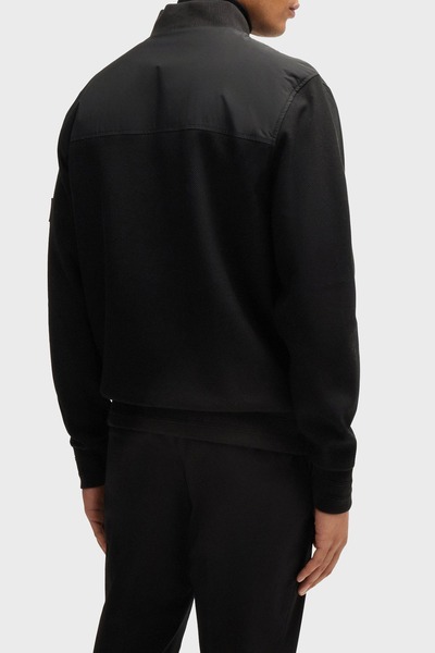 BOSS % 100 Pamuk Regular Fit Dik Yaka Fermuarlı Sweat Erkek SWEAT 50525007 001