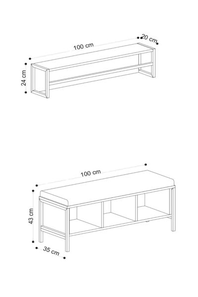 DECORMET Shana Ayakkabılık Safir Meşe