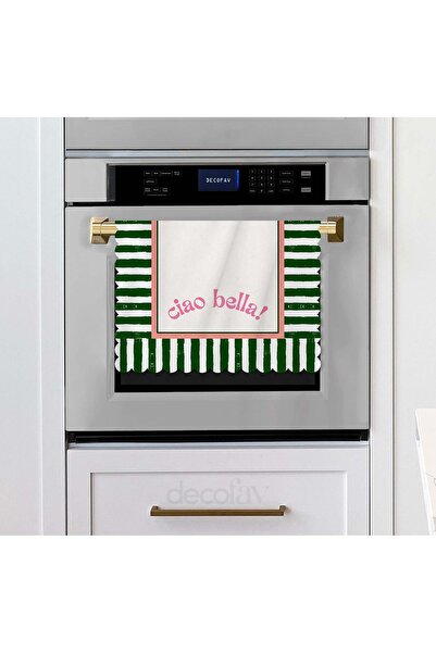decofav Decorative Edge Ciao Bella Slogan Design Capac pentru cuptor tăiat cu...