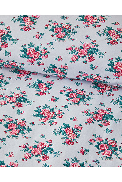 English Home Rose Harmony Blue Double Duvet Cover Set