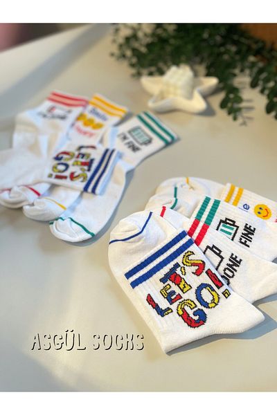 ASGÜL SOCKS Σετ 4 ζευγαριών Unisex Fun College Κάλτσες
