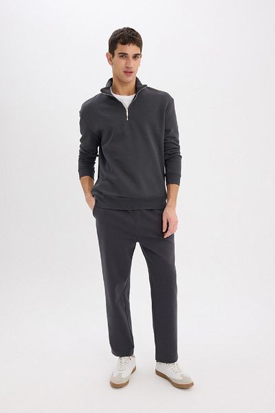 DeFacto Normale Passform, dicke Jogginghose, gerades Bein mit Schnürtaschen an der Taille, D7836ax25sp