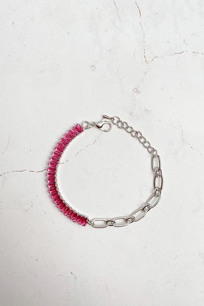 Modex Square Jewelled Chain Detailed Bracelet