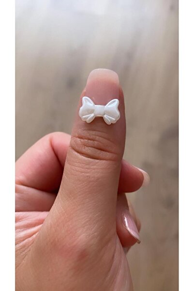 312 KONSEPT 50 Adet Incili Sedefli Mini Fiyonk Kurdela Kurdele Boncuk Delikli