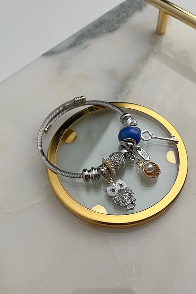 Modex Owl Key Detail Spring Steel Figured Bracelet