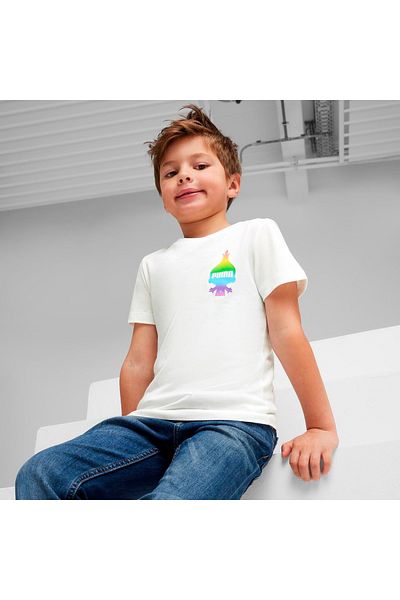 Puma Tricou alb pentru copii X Trolls