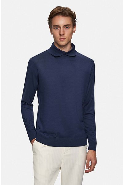 Tween Pulover Slim Fit Bleumarin