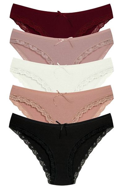 Newlilla 1901 Camisole Lace Leg Bikini Panties Package - V2