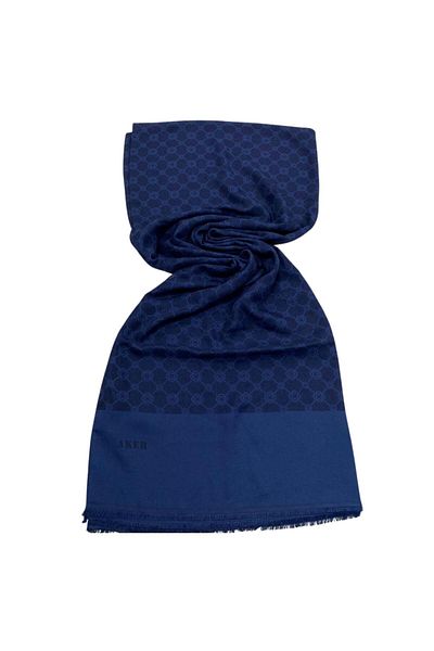 Aker Σάλι Elegance Monogram Navy Blue 1090100 -921