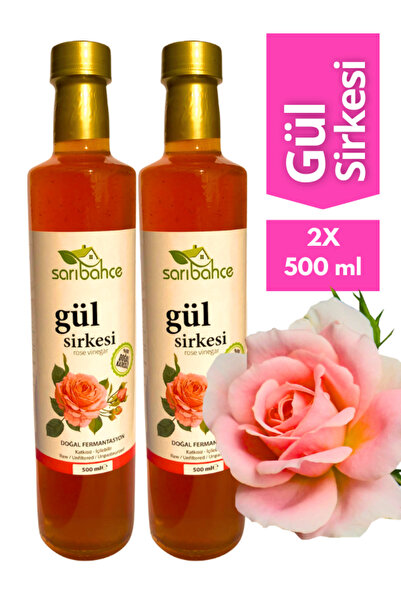 Sarıbahçe Gül Sirkesi 500 ml 2'li Paket - Organik Doğal Fermente