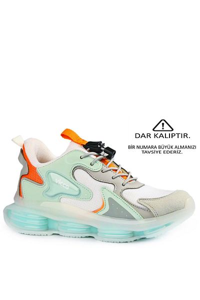 Vicco Mask Sneaker Air Sole Ορθοπεδικά Αθλητικά Παπούτσια για κορίτσια Λευκό Νερό Πράσινο Sneaker