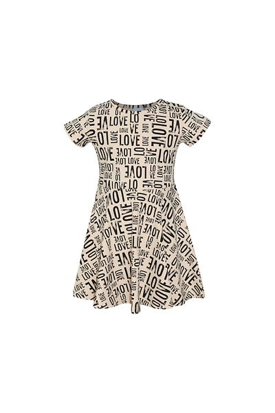 LOVETTI Lovely Letters Girl's Patterned Short Sleeve Dress