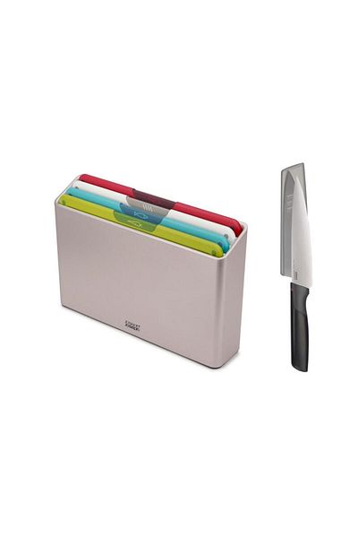 Joseph Joseph Folio Icon Cutting Board Set with Chef Knife Multicolor