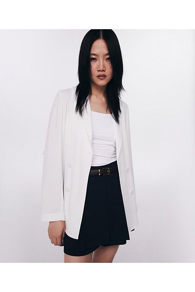 Twist Draped Slim Design Jacket