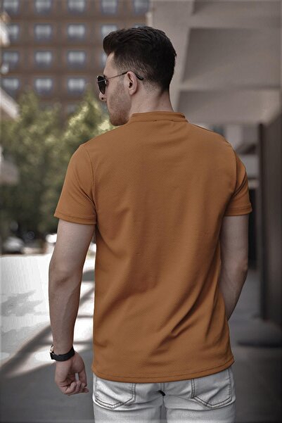 Oksit Roderick Hakim Yaka Petek Kumaş Yarım Fermuarlı Erkek Tshirt