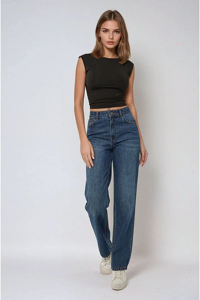 Hiccup Εξώπλατο Crop Top από βισκόζη με λαιμόκοψη