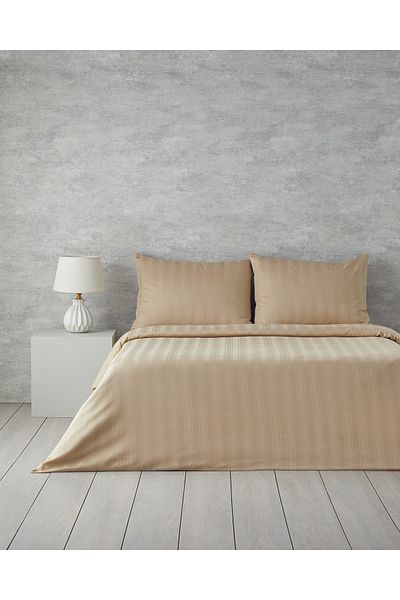 English Home Set husă pilotă dublă din satin de bumbac cu dungi aurii Lior