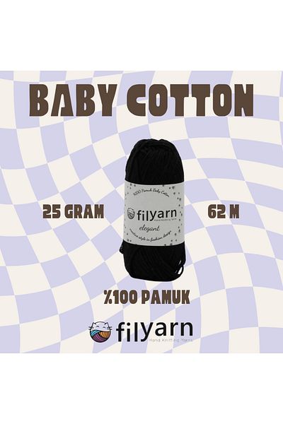 Filyarn 25 γραμμάρια Oeko-tex Certified Baby and Vest νήμα - Πλεκτό στο χέρι βαμβακερό νήμα