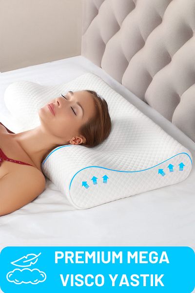 BLACK DEER Orthopedic Comfortable Memory Foam High Neck Support Visco Pillow