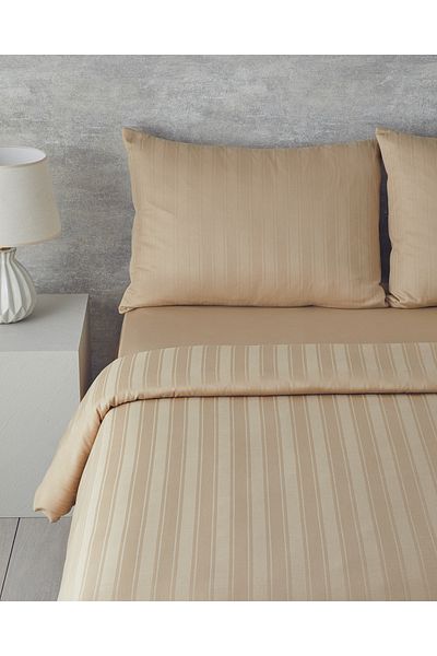 English Home Set husă pilotă dublă din satin de bumbac cu dungi aurii Lior