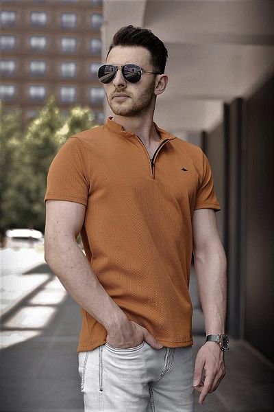 Oksit Ανδρικό μπλουζάκι Roderick Judge Collar Honeycomb Fabric Half Zipper