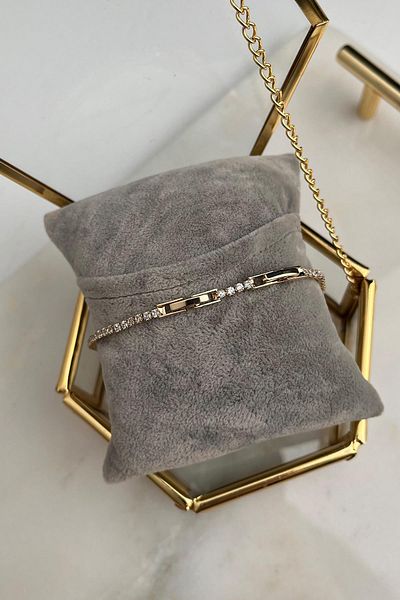 Modex Zircon Row Stone Waterway Bracelet (17cm)