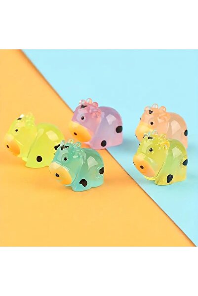 RENGARENK 3'lü Karanlıkta Parlayan Mini İnek (Buzağı) Figürleri