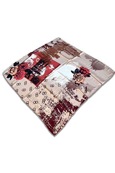 Pierre Cardin Eșarfă de mătase Sura cu model mixt de prune crem 8392230-332 3...