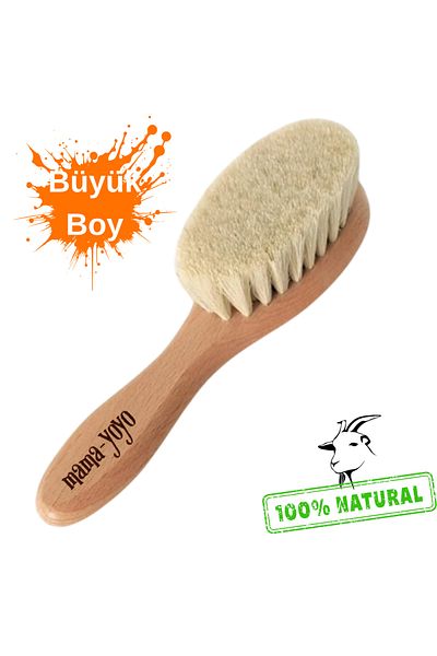 Mama Yoyo Baby&Kids Natural Goat Hair Baby Hair Brush - Extra Soft