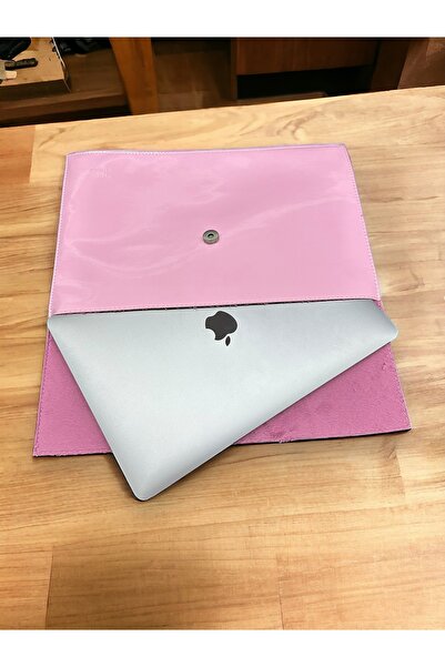 PLUSH STUDIO حقيبة كمبيوتر من الجلد اللامع مقاس 13.3-14 بوصة (36 × 24 سم)