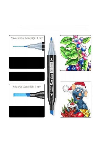 Art Tone TOUCH MARKER CY-818 DOUBLE SIDED 24-PIECE CLOTH BAG