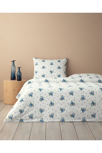 English Home Set cuvertură de pilota dublă cu flori parfumate, albastru