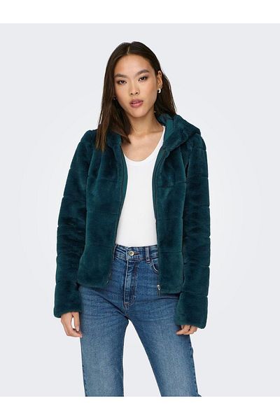 ONLY Onlnewchris Fur Hooded Jacket Cc Otw Women's Coat