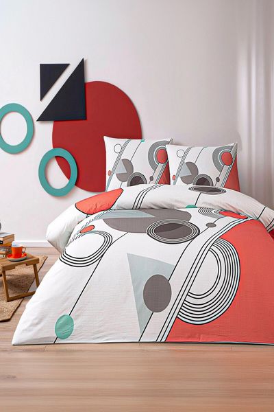 Taç Felix Youth Fashion Ranforce Double Duvet Cover Set - Red