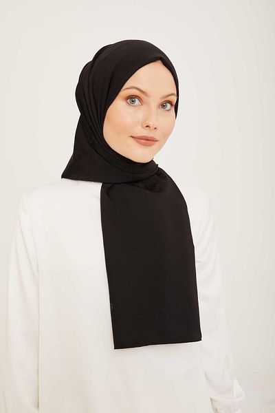 Armine Trend J.capri Black Solid Color Shawl 8-1075