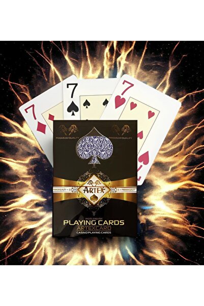 MSMETICARET Artex Jumbo %100 Plastik Poker Iskambil Casino Biriç Oyun Kağıdı ...
