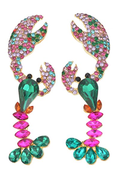 Pelin Aksesuar Colorful Crab Earrings