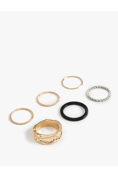 Koton Set of 6 Steel Mixed Rings