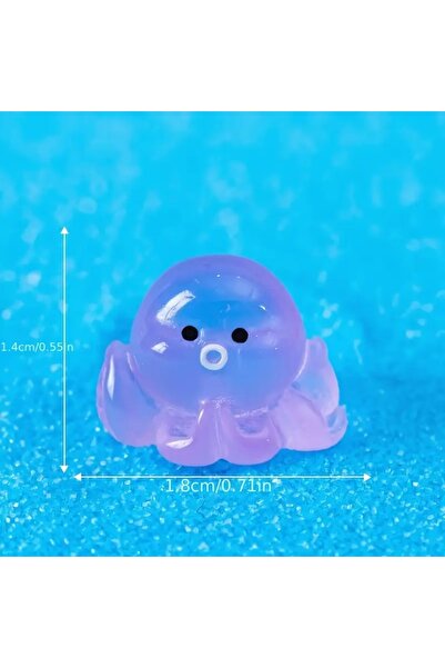 RENGARENK 3'lü Karanlıkta Parlayan Mini Ahtapot Figürleri