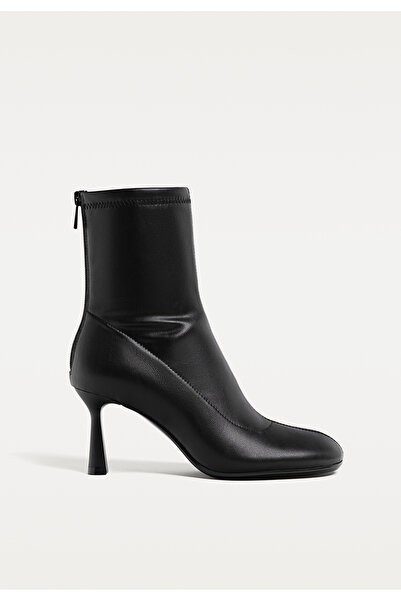 Stradivarius Kadın Siyah Siyah Kovboy Bilekte Bot 19402570