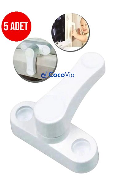 CocoVia Κλειδαριά ασφαλείας 5 τεμαχίων PVC - Γυάλινη Πόρτα Μπαλκονιού Pimapen