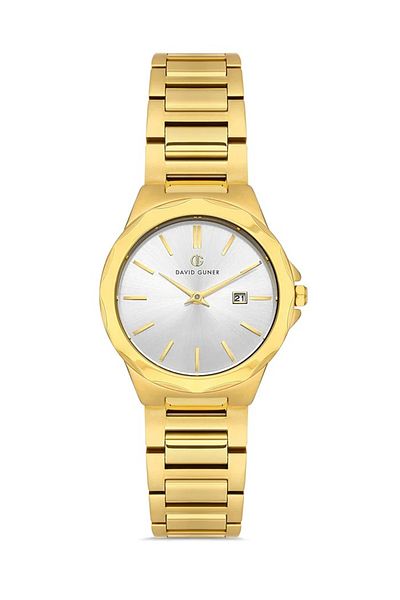 DAVID GUNER Women's Wristwatch with Yellow Coated White Dial Dg-8421La-B1