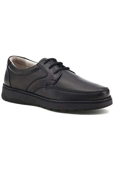 Polaris 102623   Orthopedic 5 Point Casual Ανδρικά Παπούτσια - Εσωτερικό και Εξωτερικό Δέρμα, ΜΑΥΡΟ