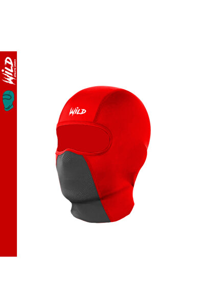 Wild Athletic Balaklava Termal Spor Motor Maske Spyder Kırmızı Siyah Shadow