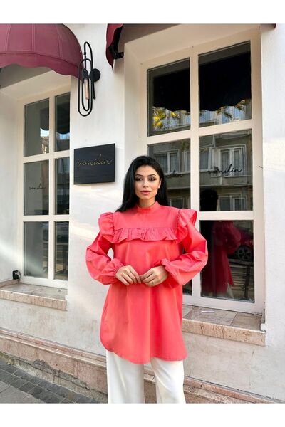 KÜÇÜĞÜM BUTİK Туника с набори от поплин с мотив на цветя от нар