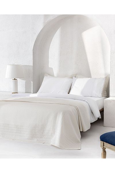 Madame Coco Rodez Double Bedspread Set - White - Yacht Collection