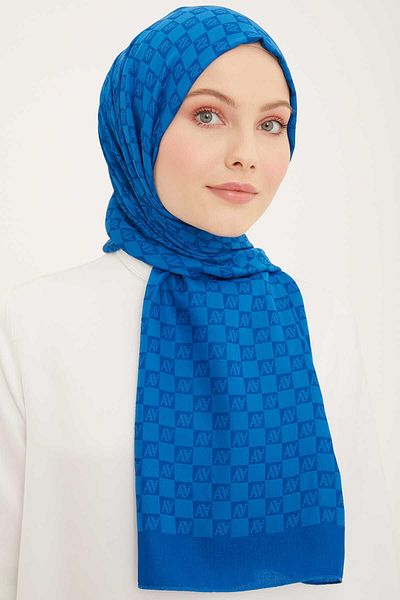 Armine Trend Ultra Light A Logo Saks Blue Shawl 18-21162