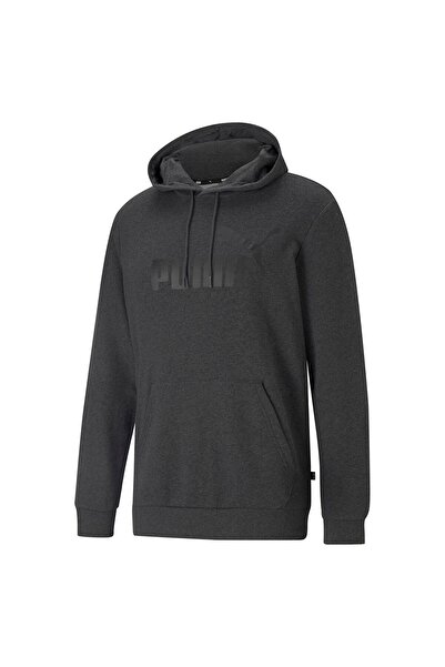 Puma ESS Big Logo Hoodie TR Dark Gray Heather Erkek Sweatshirt