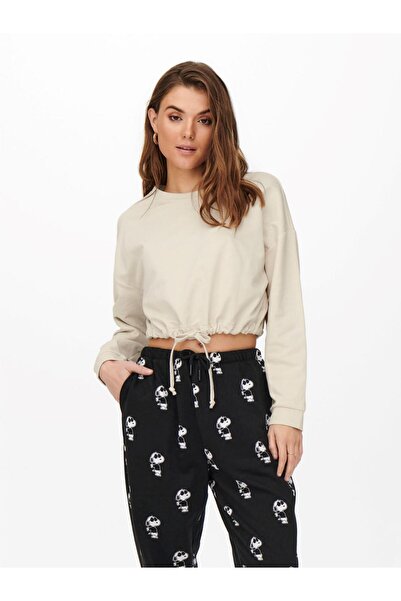 ONLY Γυναικείο sweatshirt Onldreamer Life Unb Ls Oneck String Noos